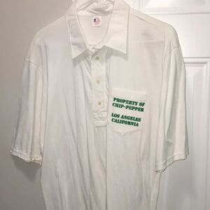 Vintage Retro Los Angeles mens Slim Fit Chip Pepper POCKET Polo Golf Shirt LA CA